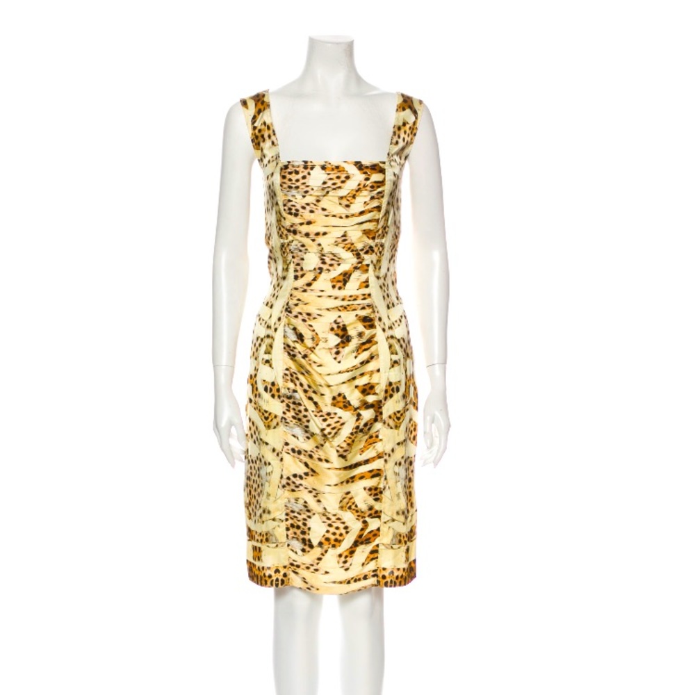 Roberto Cavalli Vintage dress silk ruched IT44 Us8